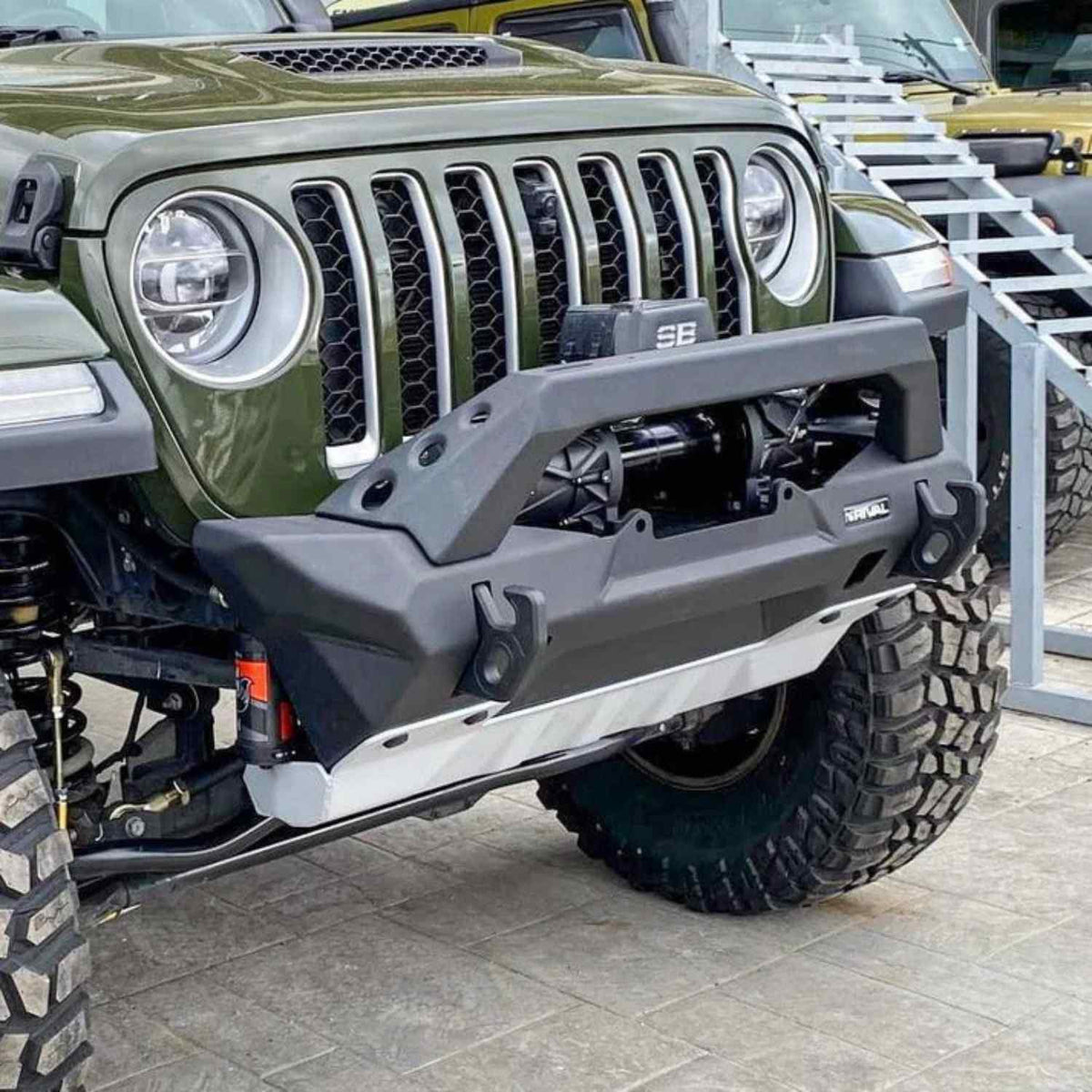 RIVAL Aluminum Front Bumper For Jeep Wrangler JL JK & Gladiator - 2D.2702.3-NL