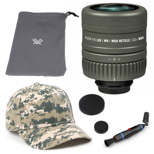 Vortex Optics Razor HD Reticle Eyepiece Ranging MRAD with Free Hat and Lens Cleaning Pen Bundle