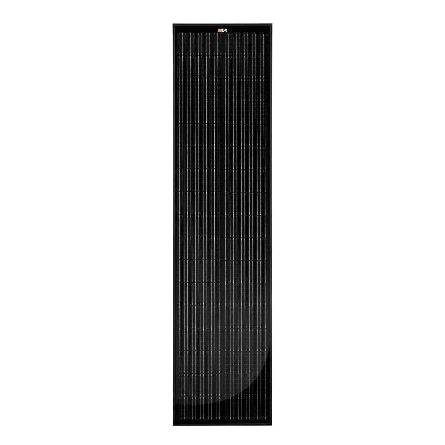 Rich Solar 130 SLIM ONYX | 130 Watt Slim Solar Panel | Compact 12V Narrow Panel for Vans, Campers, Boats   - RS-M130SLB