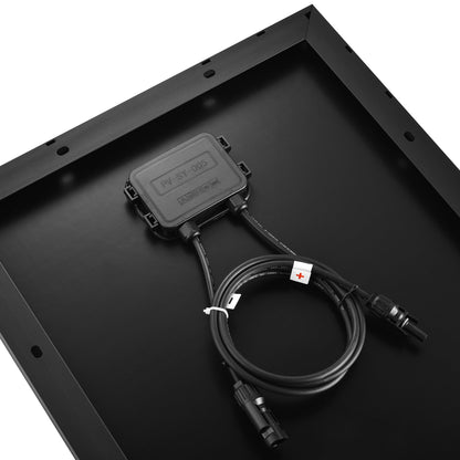 Rich Solar 130 SLIM ONYX | 130 Watt Slim Solar Panel | Compact 12V Narrow Panel for Vans, Campers, Boats   - RS-M130SLB