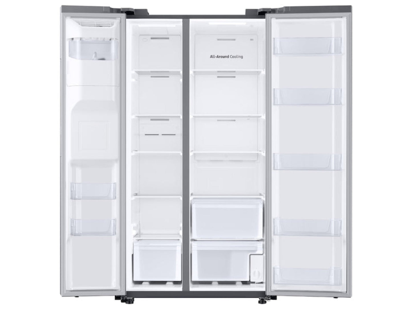 SAMSUNG 36" 27.4 cu. ft. Standard Depth Side-by-Side Refrigerator in Fingerprint Resistant Stainless Steel with Ice Maker - RS27T5200SR/AA