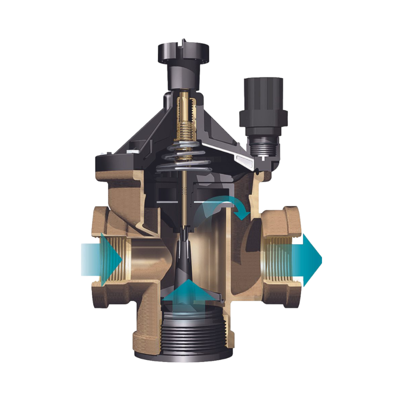 Rain Bird 300-BPES 3" Brass Scrubber Valve with Flow Control - 300BPES