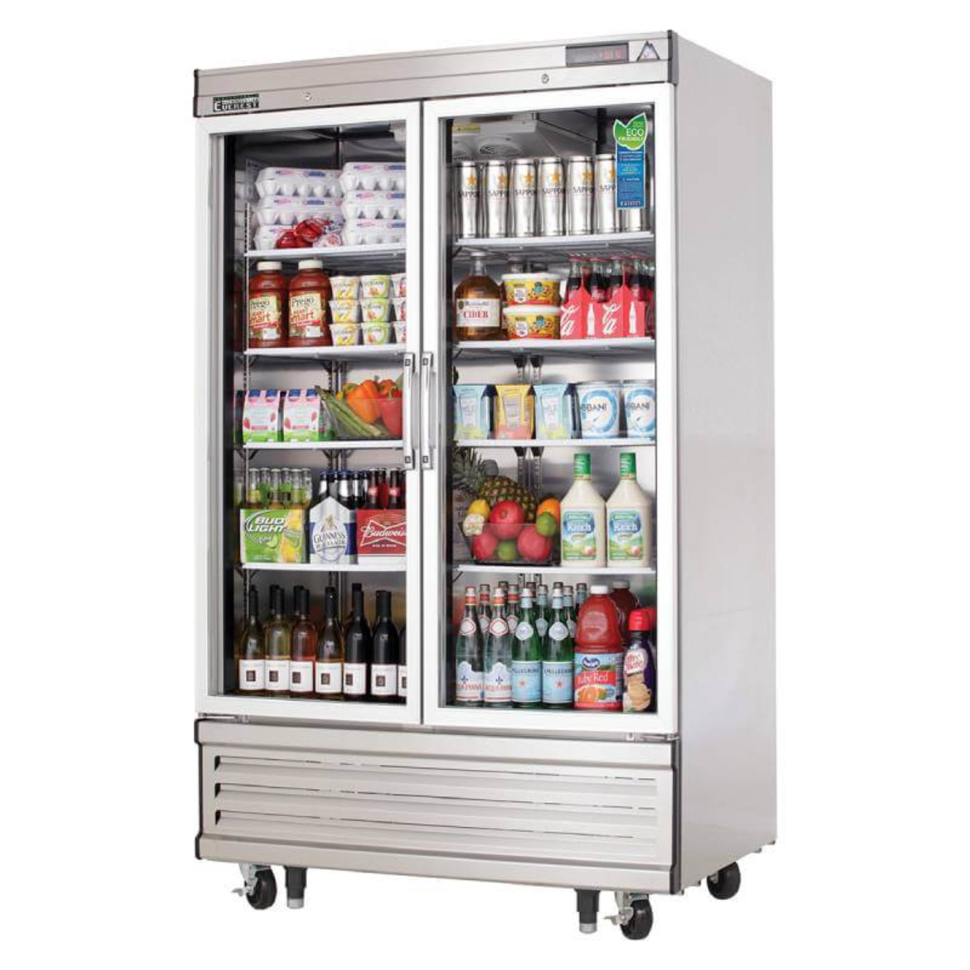 Everest's - EBGNR2, 39" Two Glass Door Reach-in Refrigerator 37 cu. ft. - EBGNR2