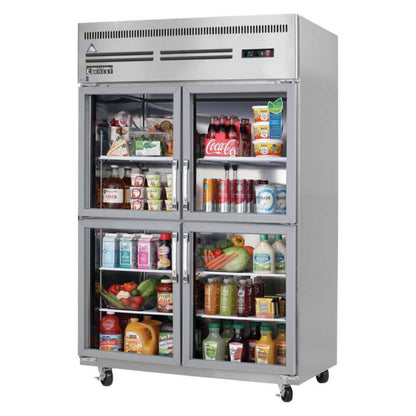 Everest's - ESGRH4, 49" Four Glass Door Reach-In Refrigerator 53 cu. ft. - ESGRH4