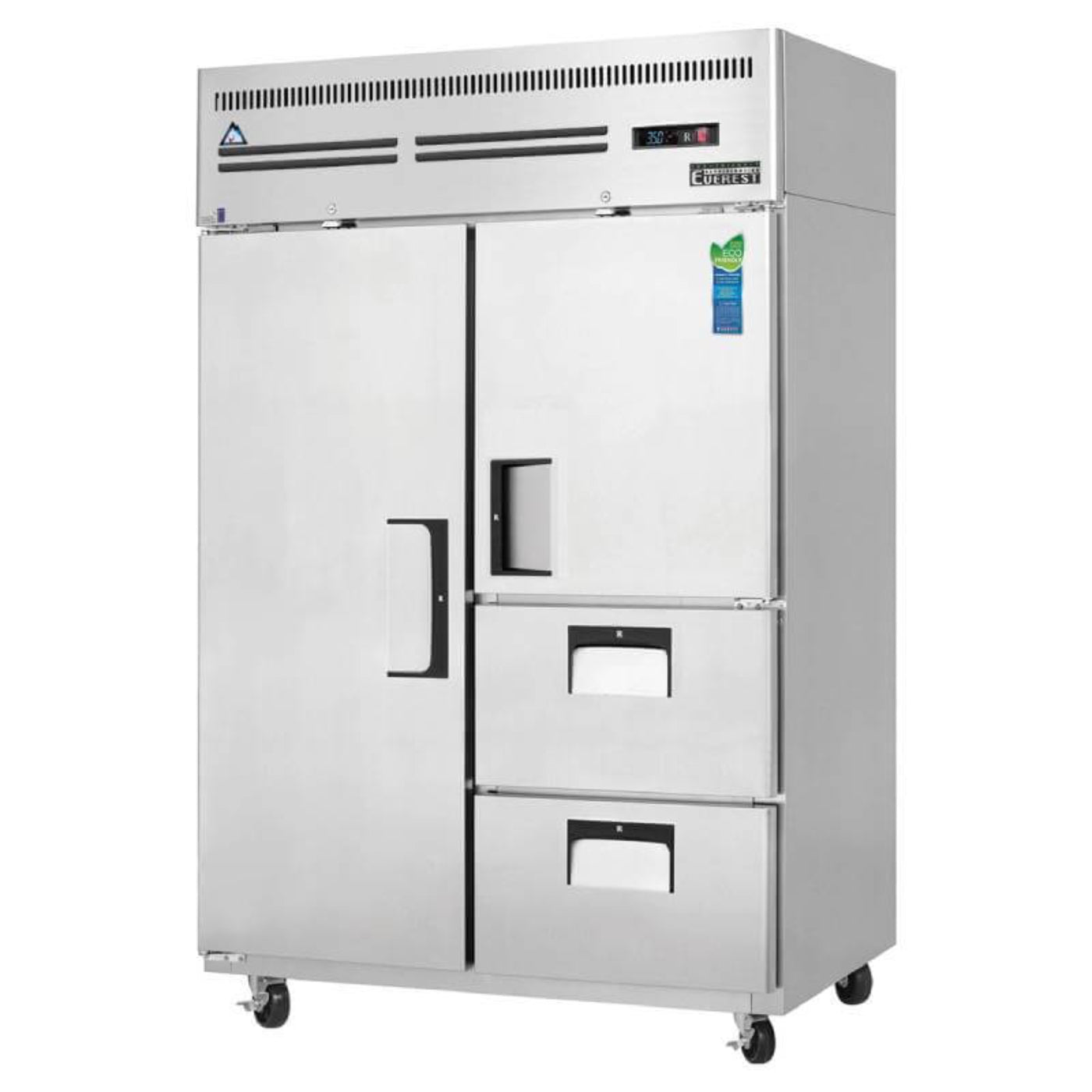 Everest - ESR2D2, Commercial 49" Two Solid Door Reach-In Refrigerator 48 cu.ft. - ESR2D2