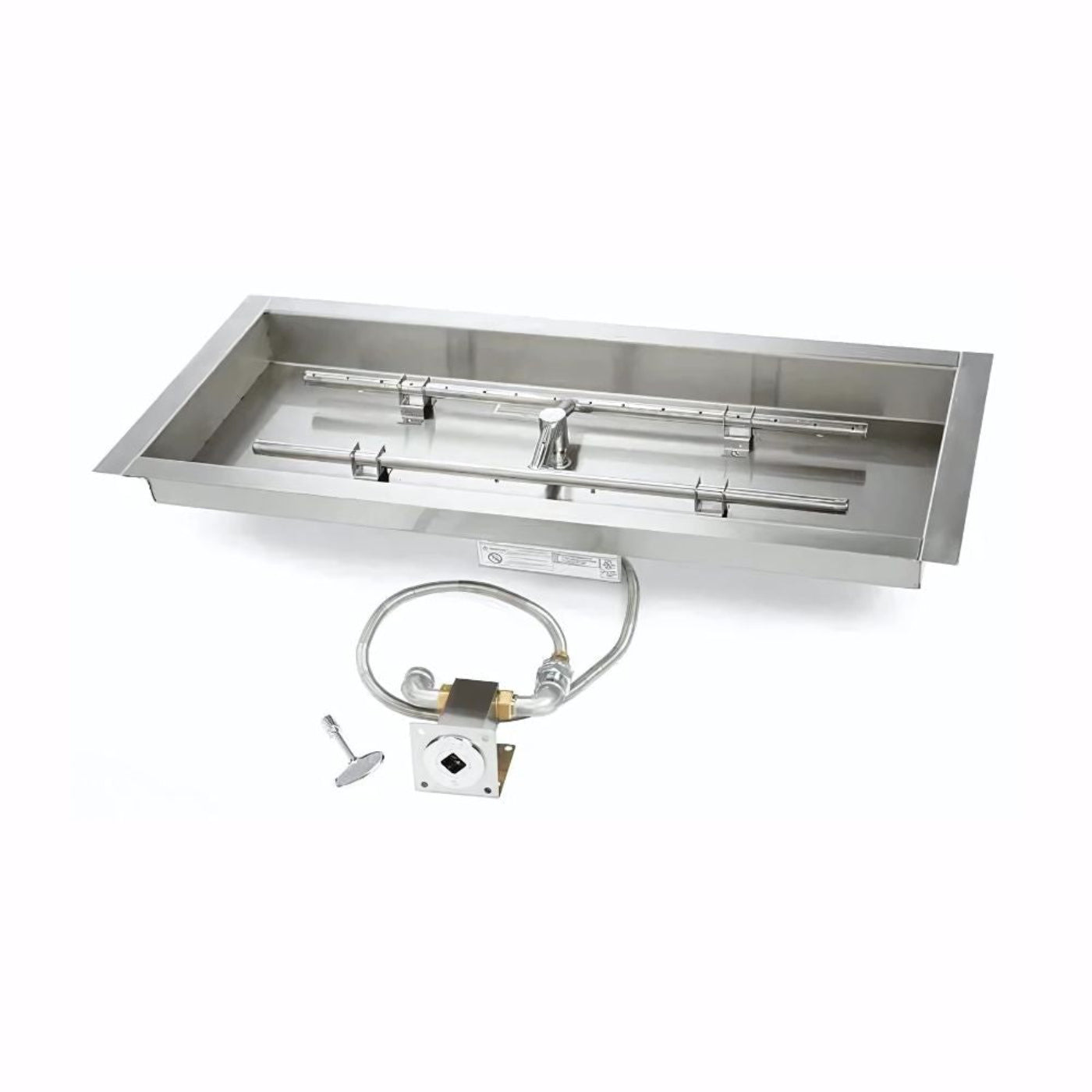 36″ Rectangle Match Lit Fire Pit Kit - MLFPK36x14-H-FLEX-NG