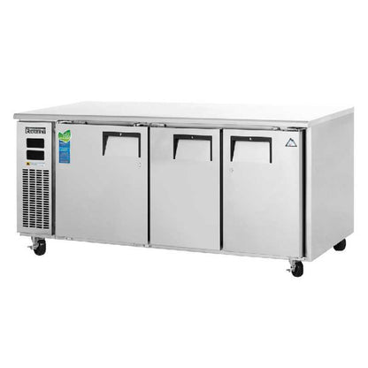 Everest - ETRF3, Commercial 71" Undercounter Worktop Dual Temperature Refrigerator Freezer - ETRF3