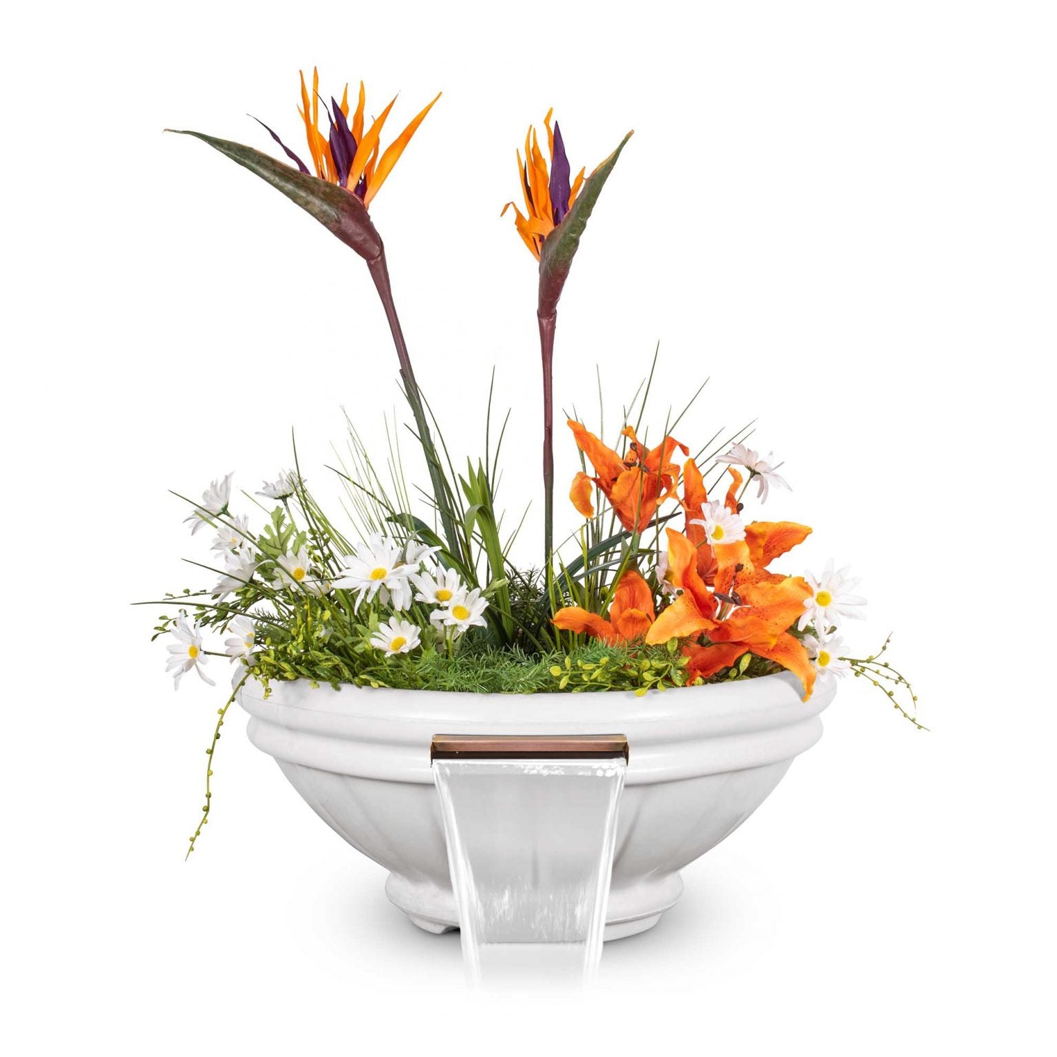 Roma Concrete Planter & Water Bowl Limestone