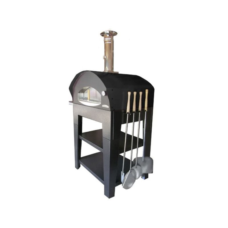 Rossofuoco Benni Pizza Oven Deluxe Cart - Black