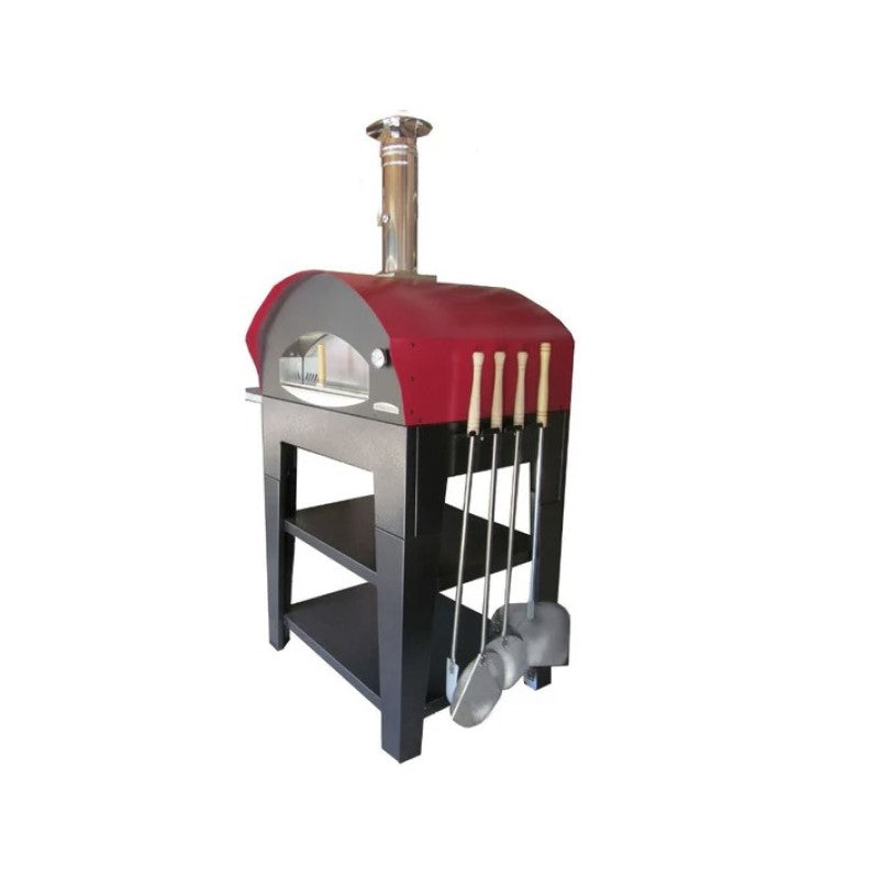 Rossofuoco Benni Pizza Oven Deluxe Cart - Red
