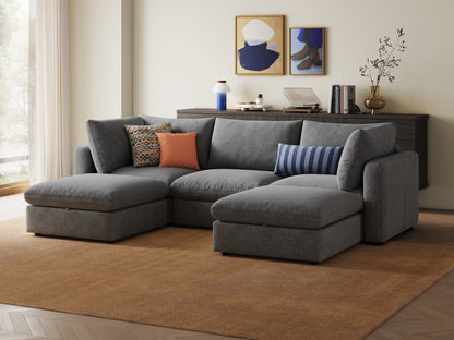 LINSY HOME RUBIK V 3 Seats with 2 Ottomans - S500-01X-3220-1-US-SPF-Sofa-0