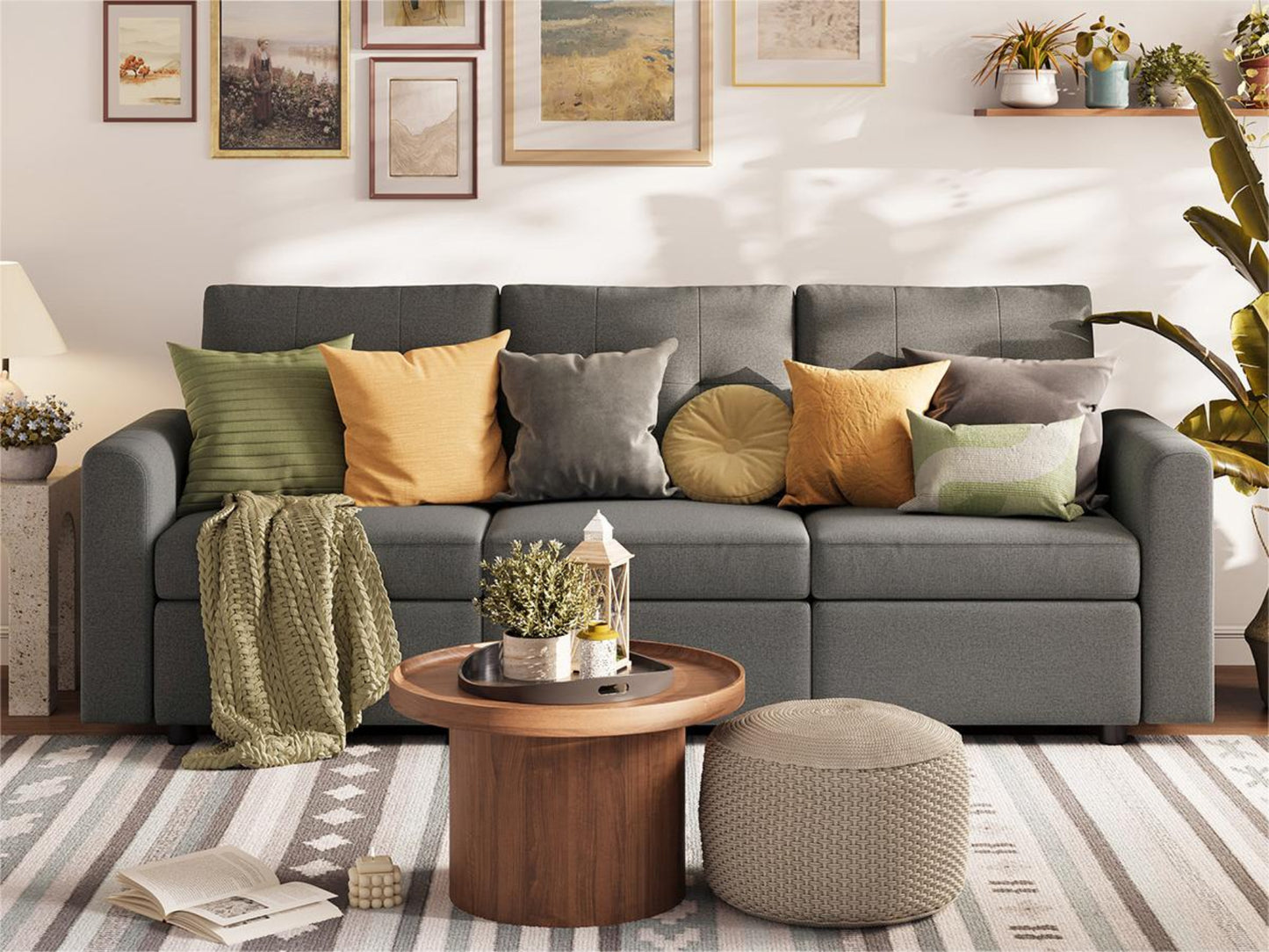 LINSY HOME RUBIK III 3 Seats Sofa - US-LH-SPF-Sofa-S800-F11-30-0-00