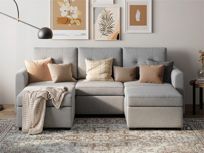 LINSY HOME RUBIK III 3 Seats with 2 Ottomans - US-LH-SPF-Sofa-S800-F11-32-0-00