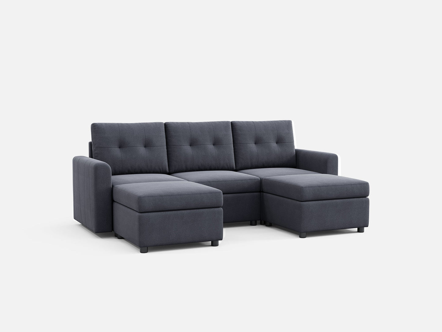 LINSY HOME RUBIK III 3 Seats with 2 Ottomans - US-LH-SPF-Sofa-S800-F11-32-0-00