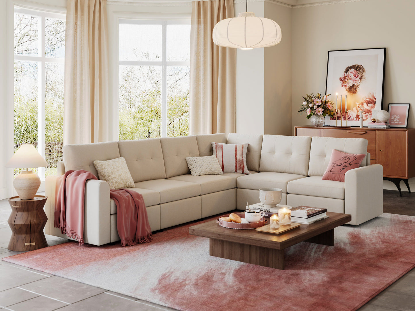 LINSY HOME RUBIK III 6 Seats Sofa - US-LH-SPF-Sofa-S800-F11-60-0-00