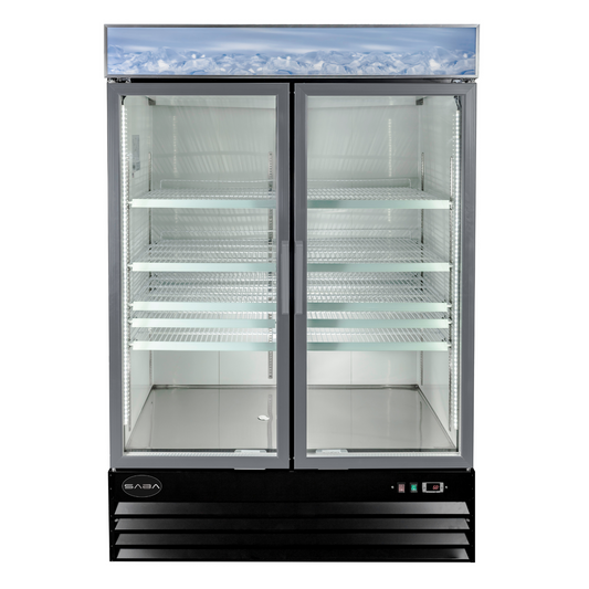 SABA Two Glass Door Commercial Merchandiser Freezer -  SM-45F
