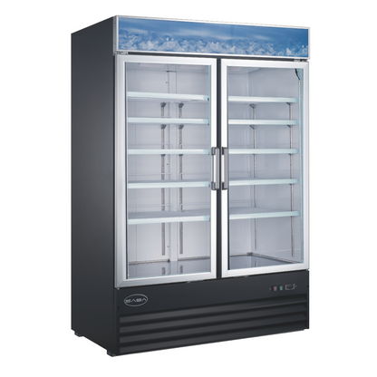 SABA Two Glass Door Commercial Merchandiser Freezer -  SM-45F