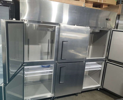 Chef AAA - SCD-660F 72" Commercial Reach-In Freezer with 6 Solid Half Doors - SCD-660F