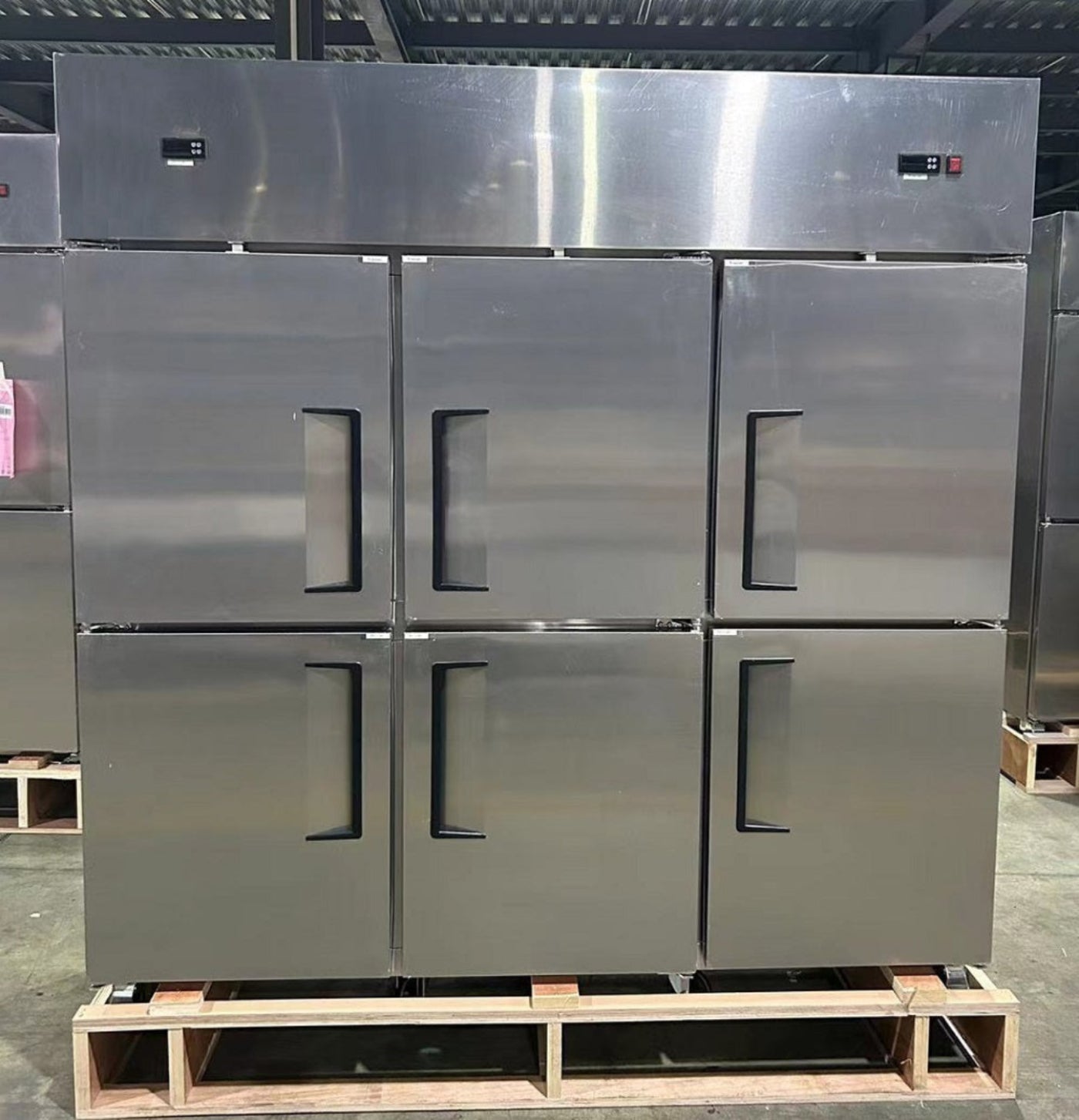 Chef AAA - SCD-660F 72" Commercial Reach-In Freezer with 6 Solid Half Doors - SCD-660F