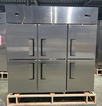 Chef AAA - SCD-660F 72" Commercial Reach-In Freezer with 6 Solid Half Doors - SCD-660F