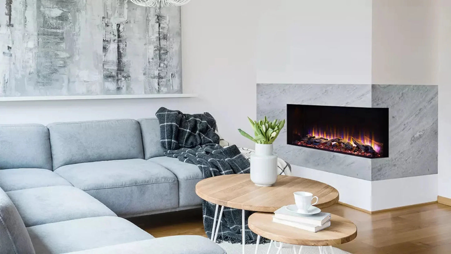 SimpliFire 43" Scion Trinity 3-Sided Linear Electric Fireplace - SF-SCT43-BK