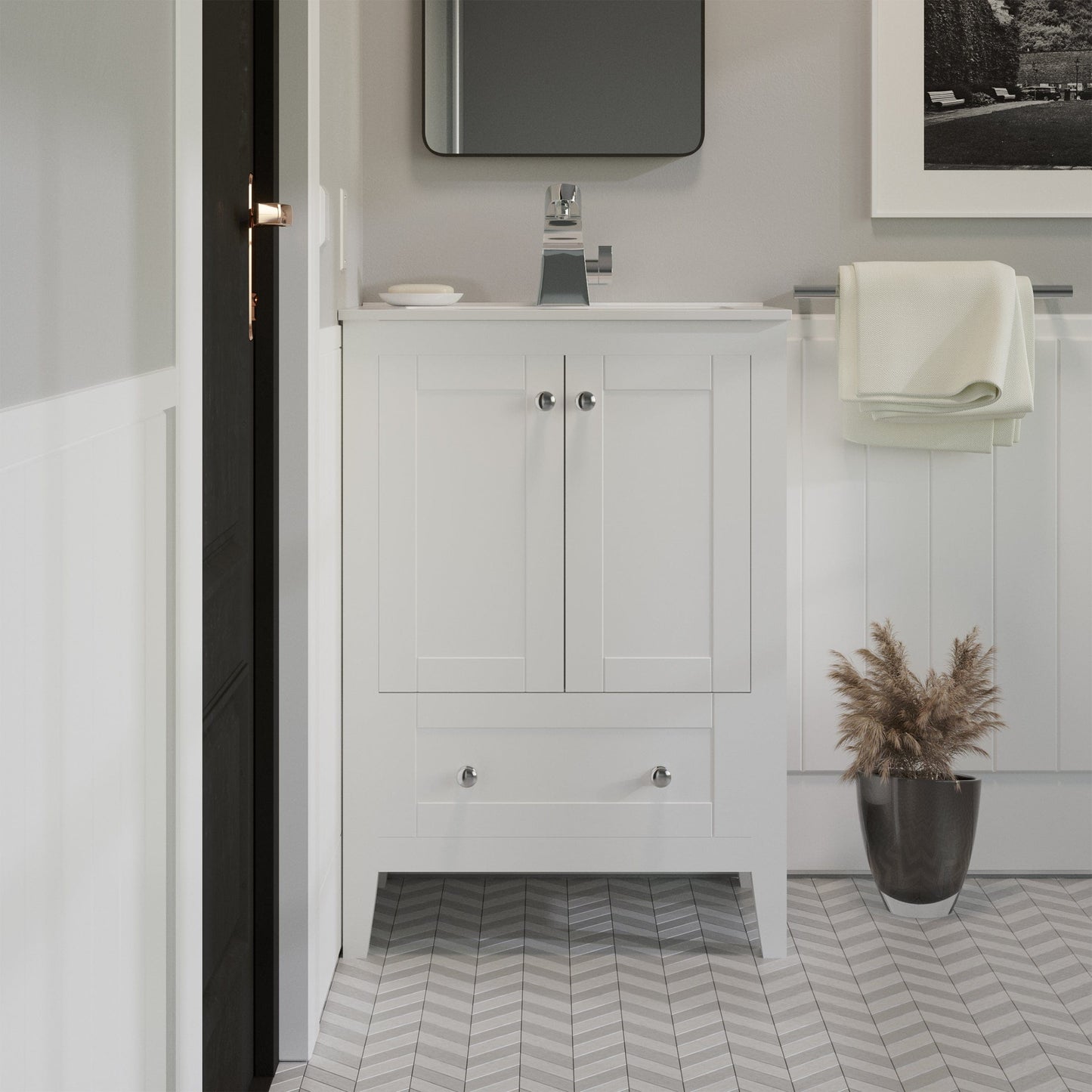Swiss Madison Cannes 24" Bathroom Vanity in White - SM-BV412 - Backyard Provider