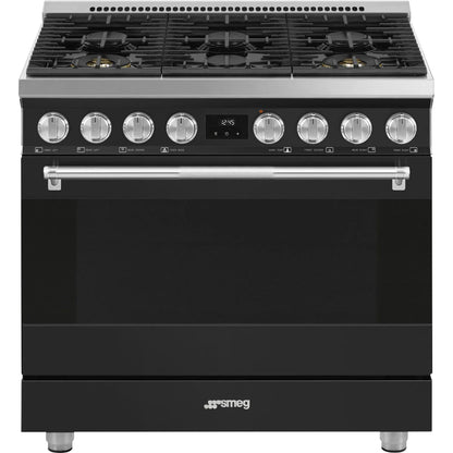 Smeg Range with Gas Hob 36" Aesthetic Anthracite - SPR36UGGAN