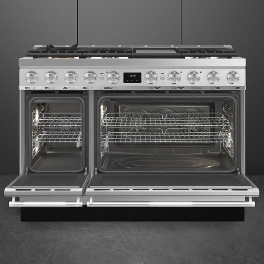 Smeg Range with Hob 48" SPR Aesthetic Stainless steel - SPR48UGMX