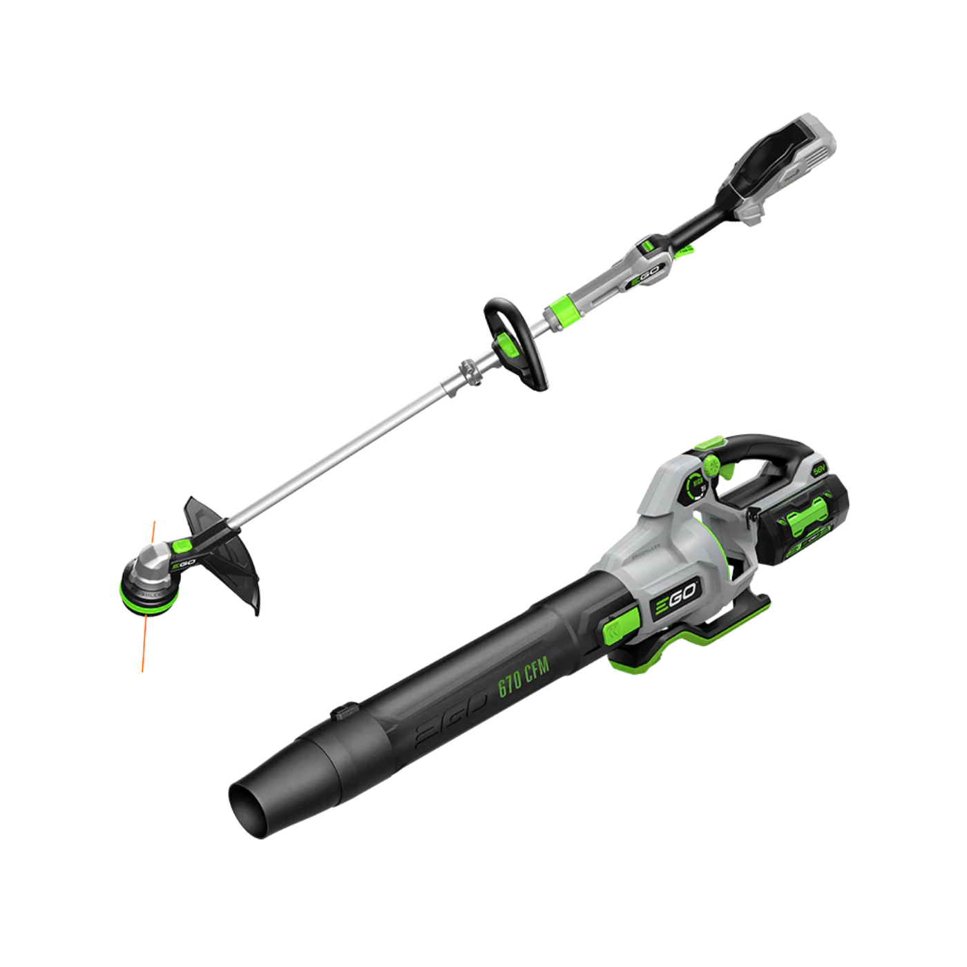 EGO Power+ 15" Powerload String Trimmer with Aluminum Telescopic shaft and 670 CFM Leaf Blower Combo Kit - ST6703LB