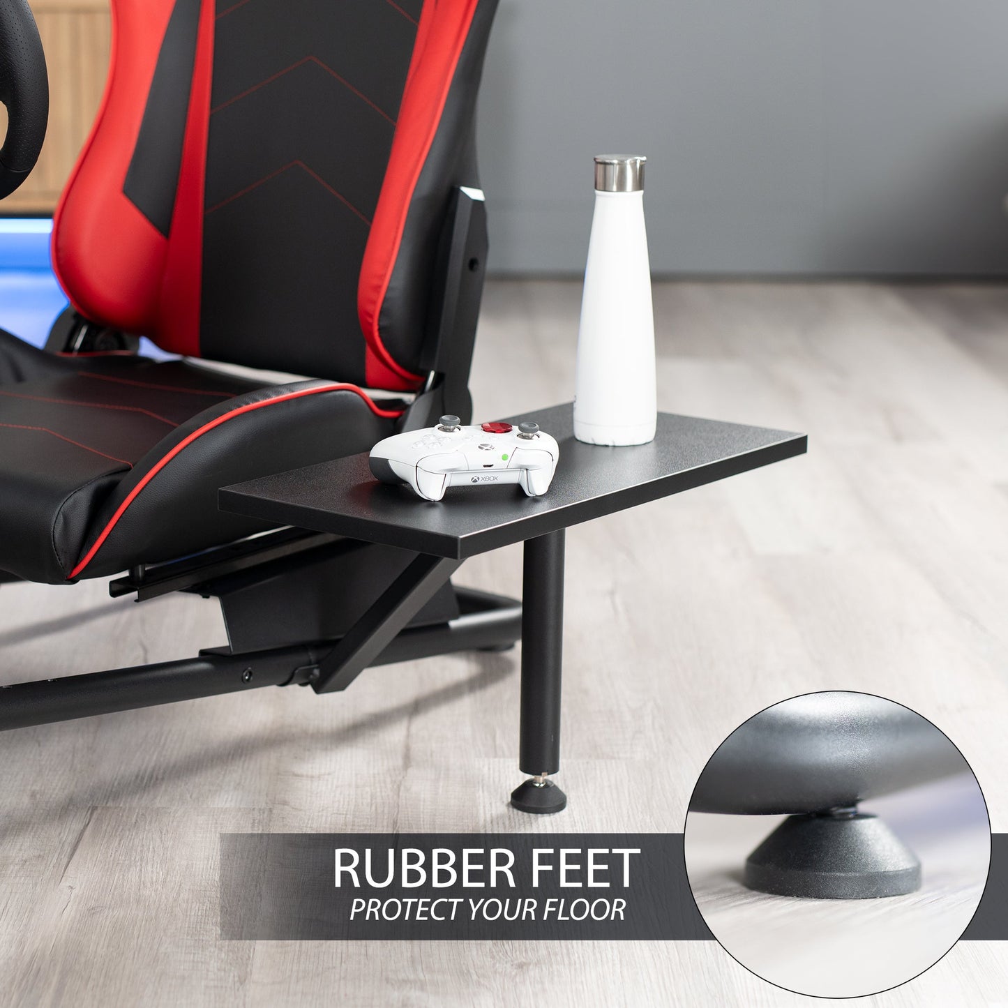 VIVO Racing Simulator Cockpit with TV Mount & Shelf Kit - 32” to 50” Screens - STAND-KIT-RACE1BS