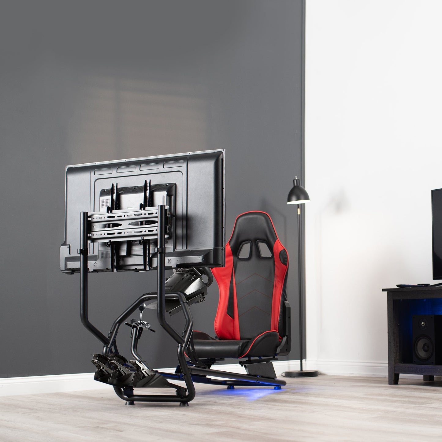 VIVO Racing Simulator Cockpit with TV Mount - 32” to 50” Screens - STAND-KIT-RACE1B