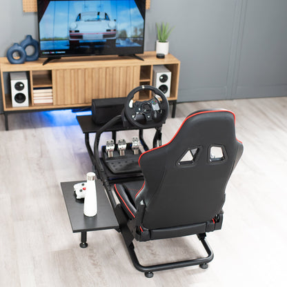 VIVO Racing Simulator Cockpit with Shelf Kit - STAND-KIT-RACE1S
