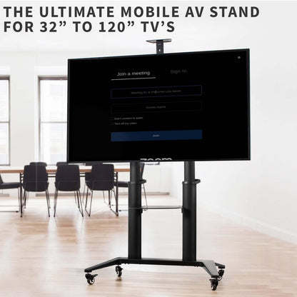 VIVO Aluminum TV Cart - 32” to 120” Screens - STAND-TV120B