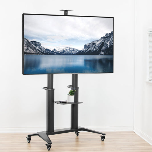 VIVO Aluminum TV Cart - 32” to 120” Screens - STAND-TV120B