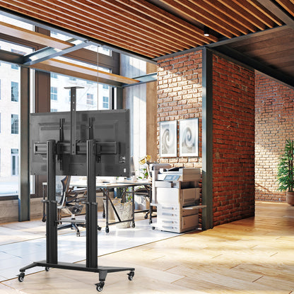 VIVO Aluminum TV Cart - 32” to 120” Screens - STAND-TV120B
