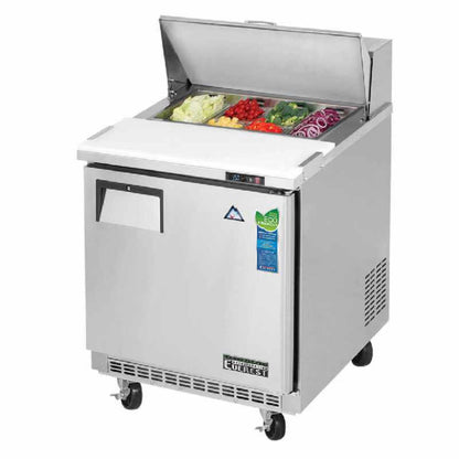 Everest - EPBNR1, Commercial 27" 8 Pan Salad Sandwich Food Prep Table Refrigerator - EPBNR1