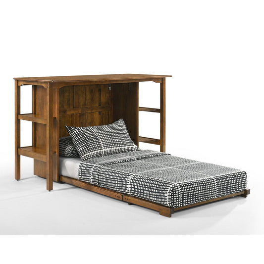 Night and Day Furniture Siesta Desk Twin Murphy Cabinet Bed Complete - STA-DESKB-CHO