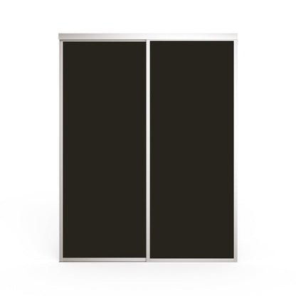 Doors22 80x96 Glass Sliding Room Divider Smoked Clear 2 panels - RDB80x96smokedclear