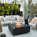 Sofia Fire Table Outdoor Setup with Flame