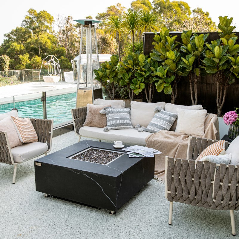 Sofia Fire Table Outdoor with Glass