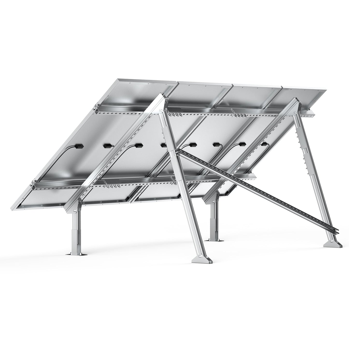 Rich Solar Solar Ground Mount | Fit MEGA 200/MEGA 220/MEGA 250 | Adjustable, Easy-to-Install Brackets for 1-4 Panels - RS-GM02