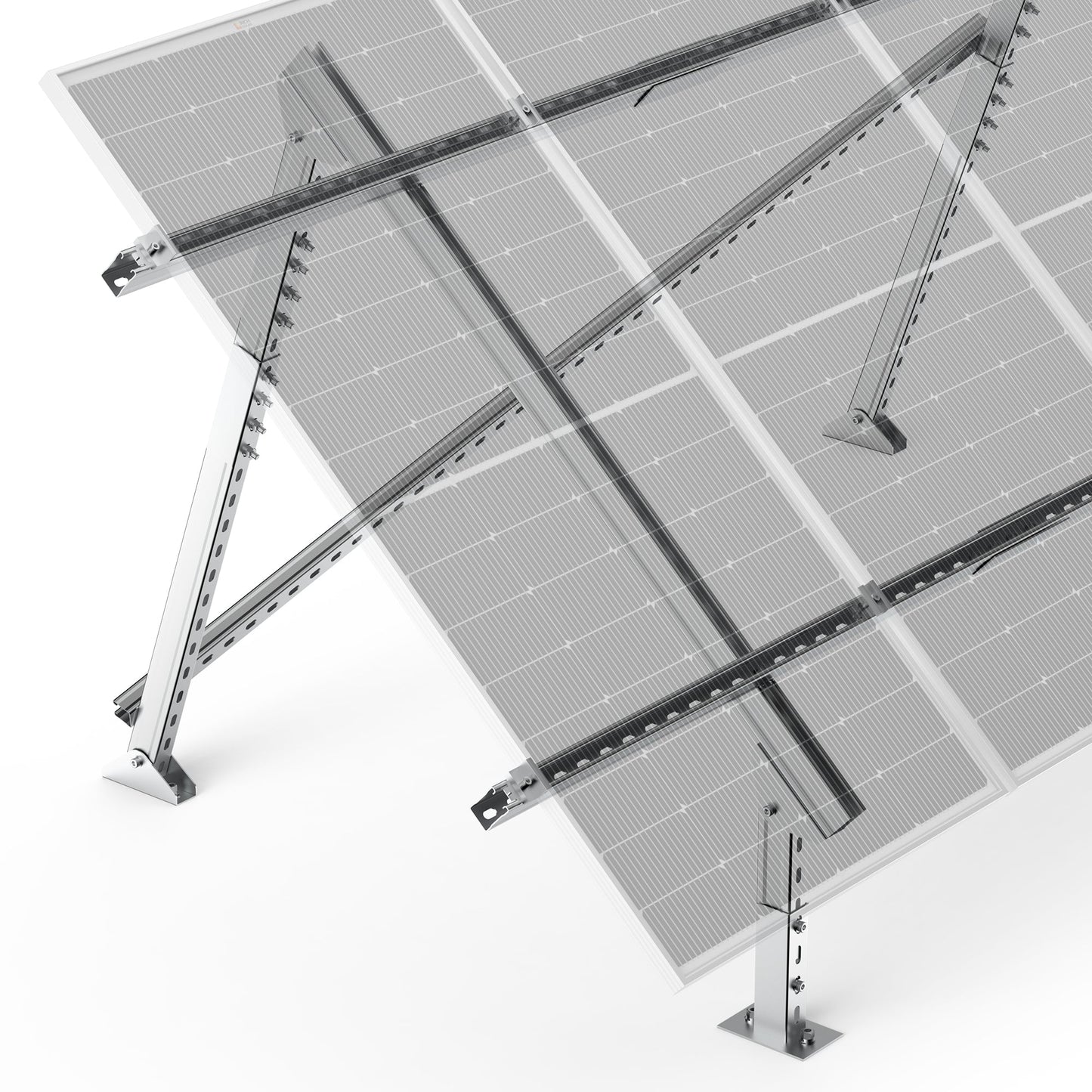 Rich Solar Solar Ground Mount | Fit MEGA 200/MEGA 220/MEGA 250 | Adjustable, Easy-to-Install Brackets for 1-4 Panels - RS-GM02