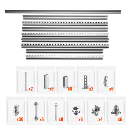 Rich Solar Solar Ground Mount | Fit MEGA 200/MEGA 220/MEGA 250 | Adjustable, Easy-to-Install Brackets for 1-4 Panels - RS-GM02