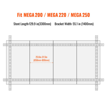 Rich Solar Solar Ground Mount | Fit MEGA 200/MEGA 220/MEGA 250 | Adjustable, Easy-to-Install Brackets for 1-4 Panels - RS-GM02