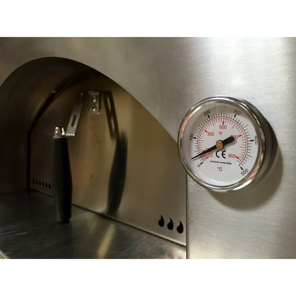 Solé Gourmet 24 Inch Italia Wood Fired Oven Temperature Gauge
