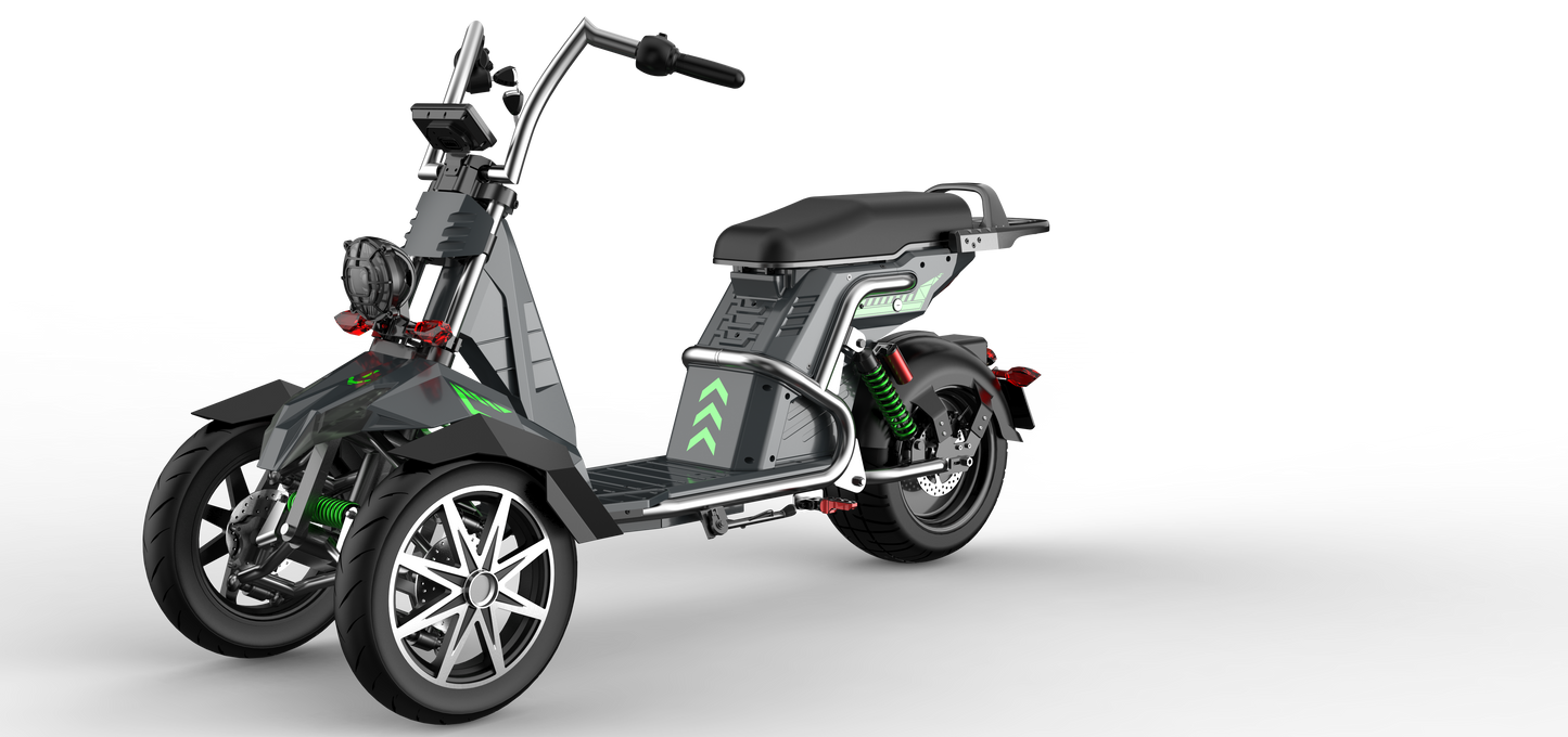 4000w Three Wheeled Motorcyle  E-Trike 50Ah Li-Battery SoverSky T100