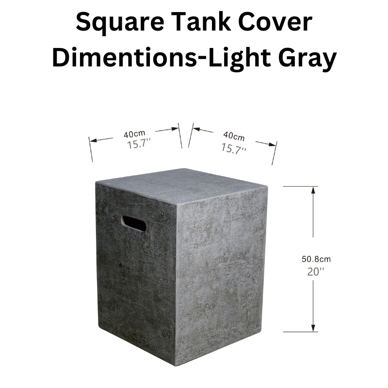 Elementi Square Tank Cover (Travertine Texture)