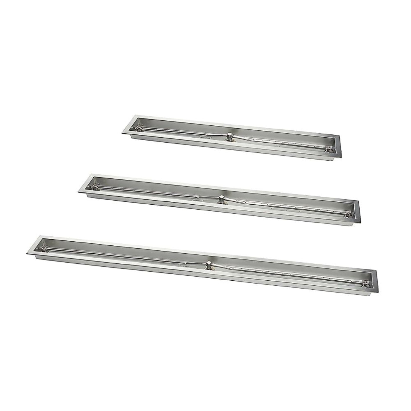 60" Stainless Steel Trough Burner with pan - 60SSTRGH