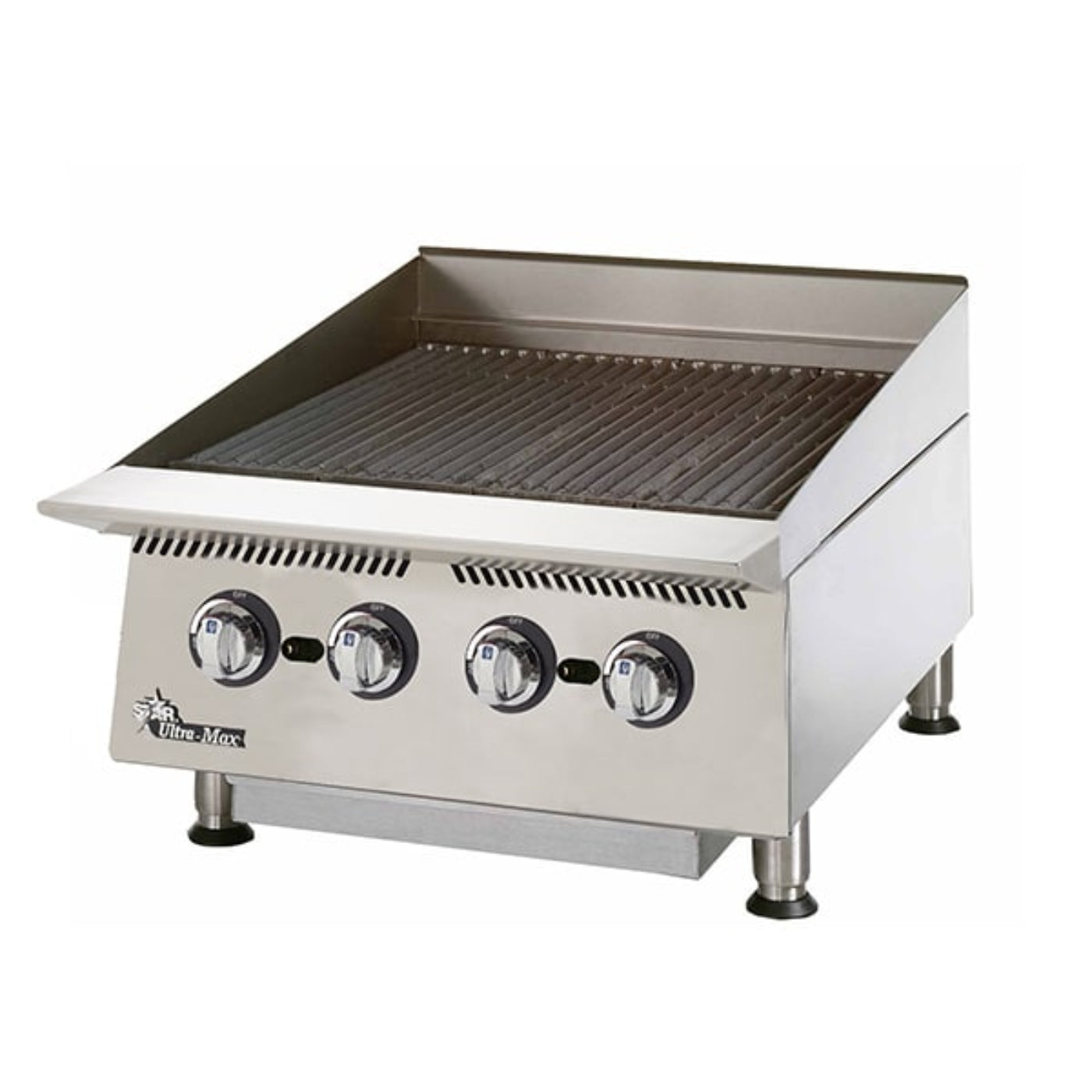 Star  24" 80,000 BTU Liquid Propane Radiant Ultra-Max Gas Charbroilers - 8H-8124RCBB-LP
