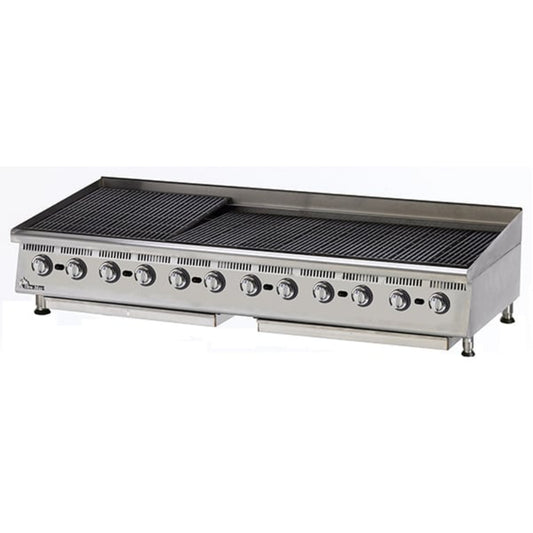 Star 240,000 BTU Natural Gas Ultra-Max Gas Charbroilers -  8H-8072CBB 72"